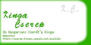 kinga cserep business card